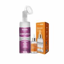 Mousse Micelar Limpeza Facial Ácido Lático 150ml, Sérum Clareador 30ml