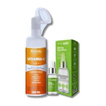 Mousse Micelar Limpeza Facial Vitamina C Rhenuks 150ml e Sérum Efeito Secativo Espinhas Dermachem Mousse Micelar Limpeza Facial Vitamina C Rhenuks 150ml e Sérum Efeito Secativo Espinhas Dermachem