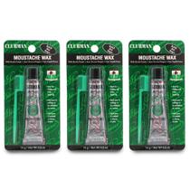 Moustache Wax Clubman Black, 15 ml x 3 pacotes, totalmente natural Moustache Wax Clubman Black, 15 ml x 3 pacotes, totalmente natural
