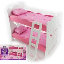 Móveis de Boneca - Beliches Rosa/Branco 18 Polegadas - Matty's Toy Stop