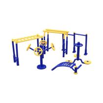 Móveis de casa de bonecas em miniatura, equipamento de ginástica ao ar livre, 4 unidades