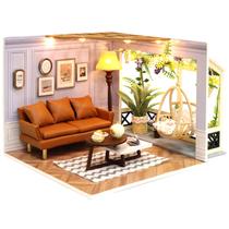 Móveis de madeira em miniatura Dollhouse Spilay H025 DIY com LED Móveis de madeira em miniatura Dollhouse Spilay H025 DIY com LED