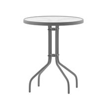 Móveis de mesa Flash Bellamy, vidro temperado redondo, 60 cm