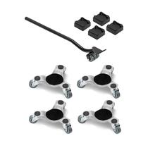 Móveis Dolly VEVOR, pacote com 4, 6 polegadas, aço, Tri-Dolly, 440 libras Móveis Dolly VEVOR, pacote com 4, 6 polegadas, aço, Tri-Dolly, 440 libras
