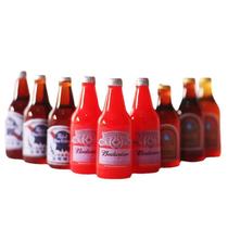 Móveis em miniatura bonecas de brinquedo casa acessórios de decoração diy mini garrafa de cerveja vinho