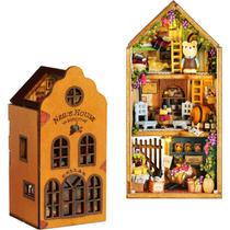 Móveis em miniatura DIY para quarto de bonecas com LED QH-003