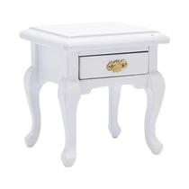 Móveis em miniatura para casa de bonecas, mesa de cabeceira de madeira, armário de cabeceira