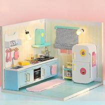 Móveis modelo de madeira em miniatura Doll House Cutebee DIY