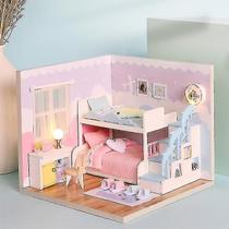 Móveis modelo de madeira em miniatura Doll House Cutebee DIY