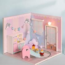 Móveis modelo de madeira em miniatura Doll House Cutebee DIY