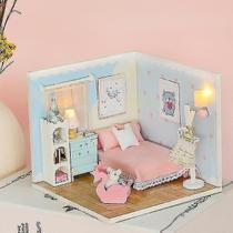 Móveis modelo de madeira em miniatura Doll House Cutebee DIY