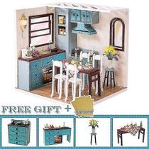 Móveis modelo de madeira em miniatura Doll House Cutebee DIY