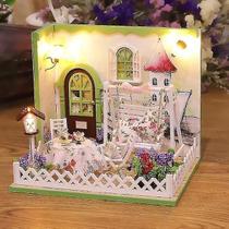 Móveis modelo de madeira em miniatura Doll House Cutebee DIY