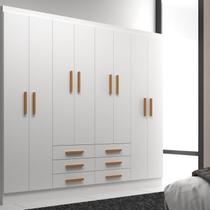 Móveis para Quarto Guarda-Roupa 8 Portas Paris Branco
