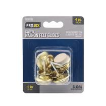 Móveis Swivel Felt Glide Projex 2,5 cm Nail-On, pacote com 4 Móveis Swivel Felt Glide Projex 2,5 cm Nail-On, pacote com 4