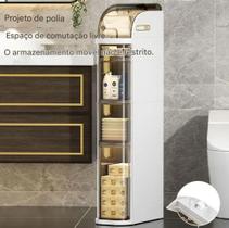 Móvel Auxiliar Estreito Para Vão Banheiro Lavanderia 3 Divisórias Espaços Limitados Torre PVC Luxo