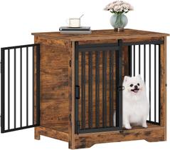 Móvel Caixa para Cachorro Hzuaneri 69cm com Porta de Celeiro em Madeira para Cães Pequenos Móvel Caixa para Cachorro Hzuaneri 69cm com Porta de Celeiro em Madeira para Cães Pequenos
