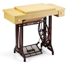 Móvel Mesa Gabinete 2 Gavetas Com Pedal Completo Para Máquina De Costura Elgin Singer Vigorelli
