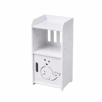 Móvel Organizador Branco para Banheiro e Quarto com Prateleira Compacta Multiuso Móvel Organizador Branco para Banheiro e Quarto com Prateleira Compacta Multiuso