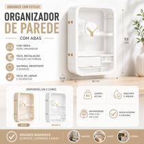 Móvel Organizador Multiuso Lavanderia Banheiro Fixação Rápida Sem Parafuso Armarinho Vertical Prátic
