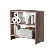 Móvel Organizador Multiuso para Banheiro 50cm Nogal Móvel Organizador Multiuso para Banheiro 50cm Nogal