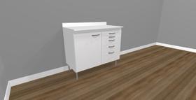 Móvel Para Clínicas e Consultórios Com Gavetas - Deki Light