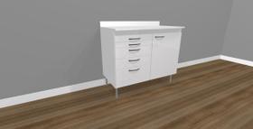 Móvel Para Clínicas e Consultórios Com Gavetas - Deki Light