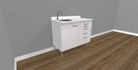 Móvel Para Clínicas e Consultórios Com Pia - Deki Light Móvel Para Clínicas e Consultórios Com Pia - Deki Light