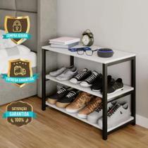 Móvel para Sapatos com Suporte para Calçados e Celular em Estilo Industrial Móvel para Sapatos com Suporte para Calçados e Celular em Estilo Industrial
