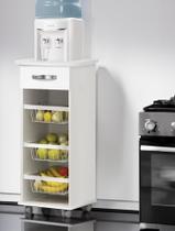 Móvel Versátil: Fruteira com Gaveta Cor Branca Móvel Versátil: Fruteira com Gaveta Cor Branca