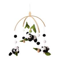 Móvil para Bebé Promise Babe Panda Suave Decoración para Cuna 41x27 cm