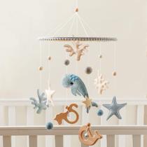 Móvil para Cuna "Vamos a Hacer la Ballena del Océano" Decoración Artesanal para Habitación Infantil