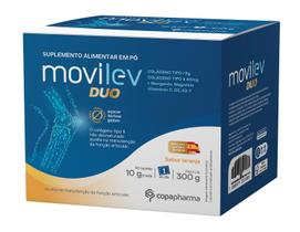 Movilev Duo Colágeno I e II + Vitaminas Sache sabor Laranja