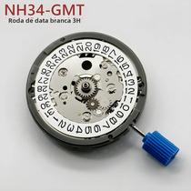 Movimento Automático GMT NH34 24 Joias Mod Relógio Mecânico Mãos Data Às 300 Padrão GMT