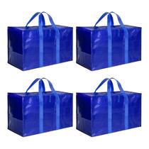 Moving Bags Simple Deluxe Extra Large 95L com tampas azuis, pacote com 4