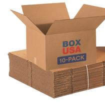 Moving Boxes BOX USA Large 20x18x12cm, pacote com 10 unidades, papelão ondulado Moving Boxes BOX USA Large 20x18x12cm, pacote com 10 unidades, papelão ondulado