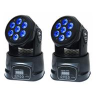 Moving Head DJ Lights XPCLEOYZ 2PCS 7x12W RGBW com controle Moving Head DJ Lights XPCLEOYZ 2PCS 7x12W RGBW com controle