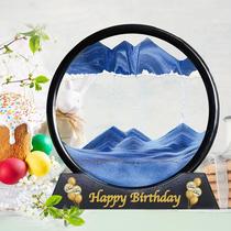 Moving Sand Art Picture BRONGER Happy Birthday Blue Moving Sand Art Picture BRONGER Happy Birthday Blue