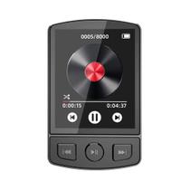 MP3 Player Bluetooth 5.2 Portátil com Clip - Tela de 1,8" e Som de Alta Fidelidade