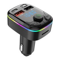 Mp3 Player Carro Adaptador Vira Bluetooth + 1 UsbC + 2 UsbA Van Caminhão Fácil de Usar