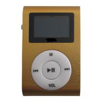 MP3 Player com Entrada SD e Fone de Ouvido Dourado - Gbmax