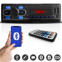 Mp3 Player Som Carro Automotivo Bluetooth Sd USB Rádio 1 Din