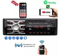 Mp3 Player Som Carro Usb Aux Cartão Sd Rádio Fm com Bluetooth 6660BN + Controle
