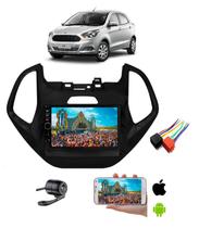Mp5 Central Multimidia Moldura 2 Din Ford Novo Ka Hatch Sedan 2014 Ate 2018 + Camera