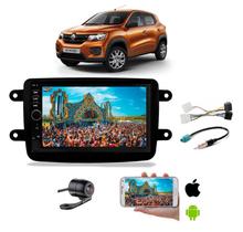 Mp5 Central Multimidia Moldura 2 Din Renault Kwid + Camera Mp5 Central Multimidia Moldura 2 Din Renault Kwid + Camera