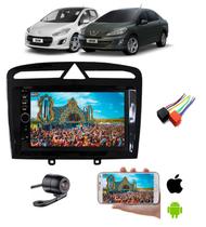 Mp5 Central Multimidia Moldura Peugeot 308 / 408 + Camera