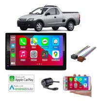 Mp5 Multimidia AndroidAuto Carplay Moldura Montana 2002 2003