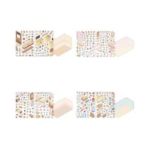 Mr papel 12 pçs/saco adesivo cena 2.5d cenário adesivo papelaria kawaii diy manual entretenimento