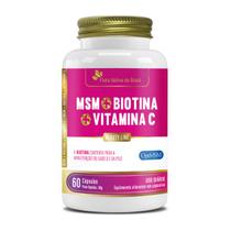 MSM + BIOTINA E Vitamina C Flora Nativa 600MG 60 caps