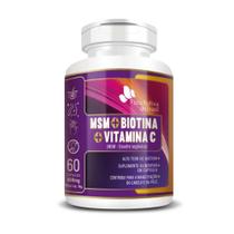 Msm Enxofre Orgânico + Biotina E Vitamina C 60 Caps